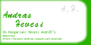 andras hevesi business card